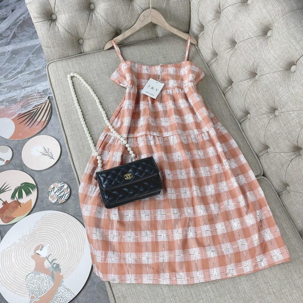 Váy Maxi Nữ,  Váy 2 Dây Kẻ Caro Siêu Xinh Siêu Cute Hàng QC Đẹp Loại 1