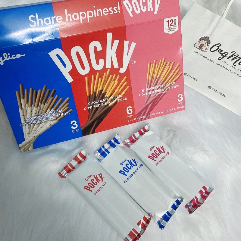 [Date 10/2021] BÁNH POCKY 3IN1 (Hộp 12 Gói)