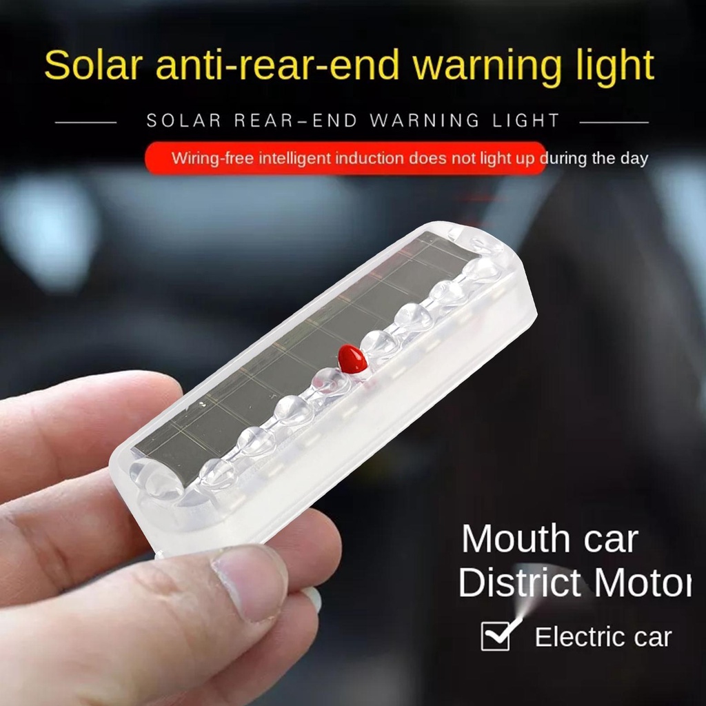 Đèn LED 10 Bóng Năng Lượng Mặt Trời Cảnh Báo An Toàn Gắn Đuôi Xe Hơi / Xe Máy