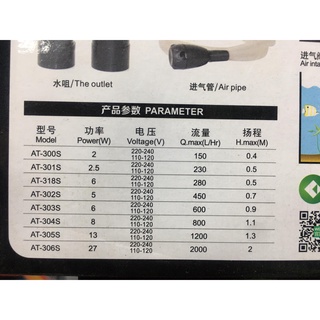 Máy Bơm Chìm Cho Bể Cá - Atman {AT-301s|302s|303s|304s|305s|306s}