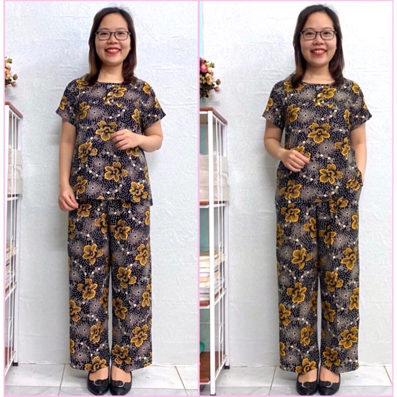 BỘ LANH TRUNG NIÊN ANH THƯ ÁO CỘC QUẦN DÀI CHO BÀ CHO MẸ_ĐỒ BỘ TRUNG NIÊN CHO BÀ CHO MẸ