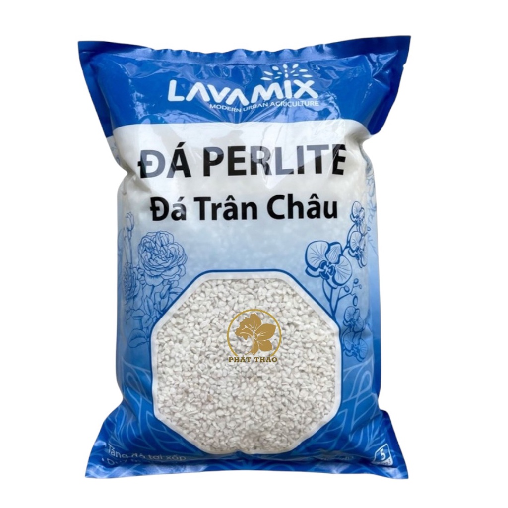 Đá Perlite Lavamix  chuyên trồng Hoa Hồng Sen Đá Hoa Lan Xương Rồng Nha Đam Dâu Tây Ươm Cây Non gói 5dm3