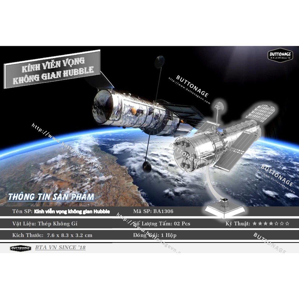 Mô Hình Lắp Ráp 3d Kính viễn vọng không gian Hubble