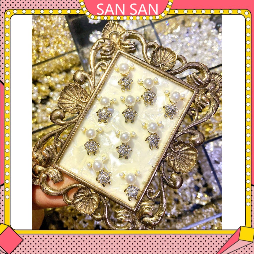 (Ảnh Thật) Charm Gấu Đá Đính Móng