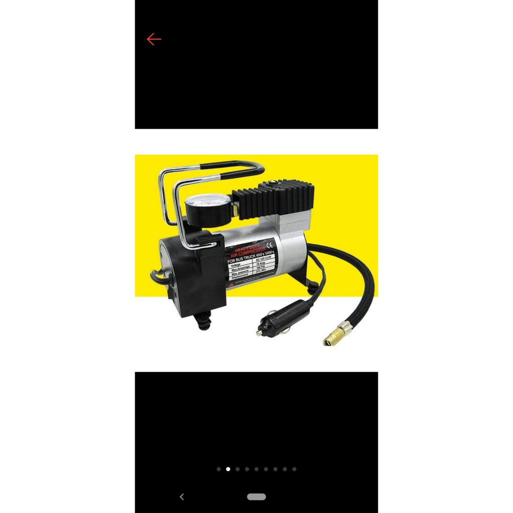 Bơm lốp, bơm hơi điện ô tô xe máy mini 12V -220V Heavy Duty Air Compressor 120W