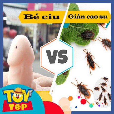 Bé Ciu - Đồ chơi Squishy dễ thương và Mô hình cao su gián giả dùng trang trí hù dọa, prank