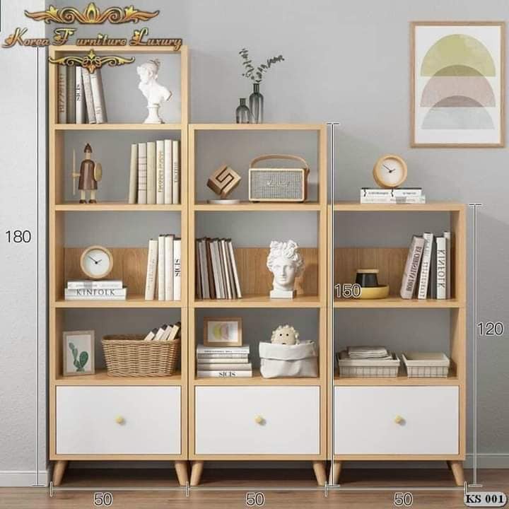 KỆ SÁCH GỖ BẮC ÂU ĐA TẦNG ĐA NĂNG
