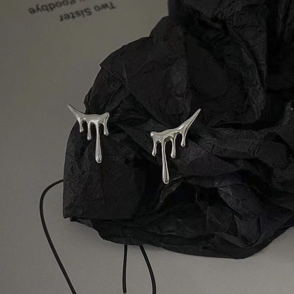 Cod Qipin Khuyên Tai Dạng Lỏng Hình Giọt Nước Kiểu Punk Cổ Điển Cho Nam Và Nữ