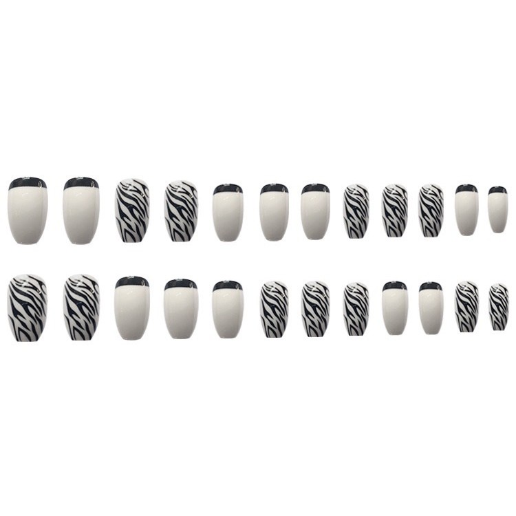 Set 24 móng tay giả D037 dáng dài ( Tặng kèm keo và dũa )