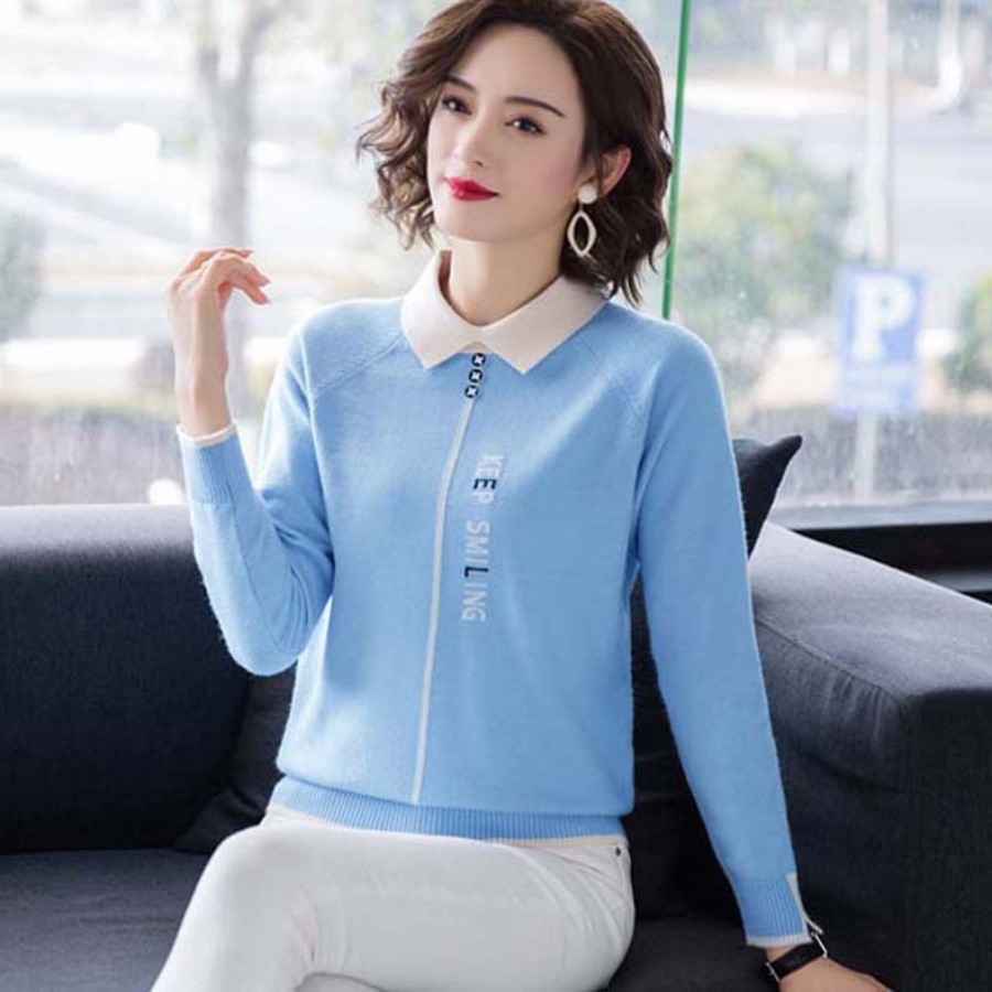 Áo len dệt kim  thời trang thu đông xu hướng Hàn Quốc