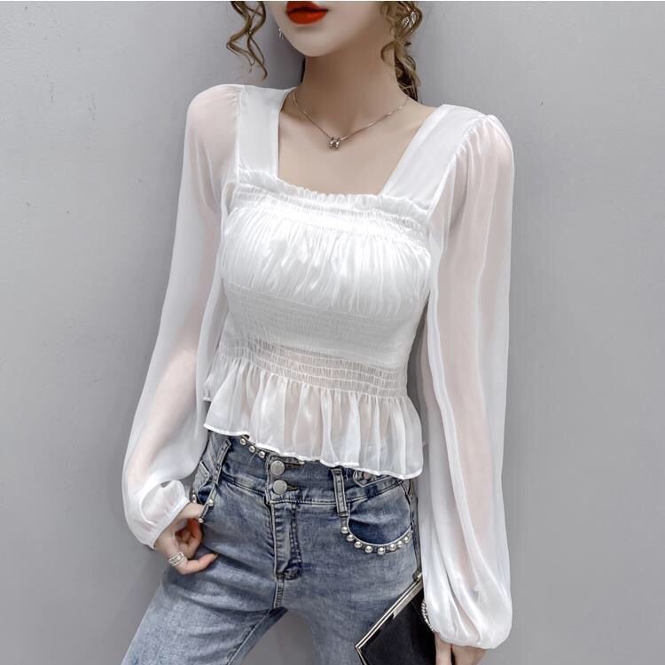 Áo Sơ Mi Tay Dài Chất Chiffon Thiết Kế Thanh Lịch Cho Nữ | BigBuy360 - bigbuy360.vn