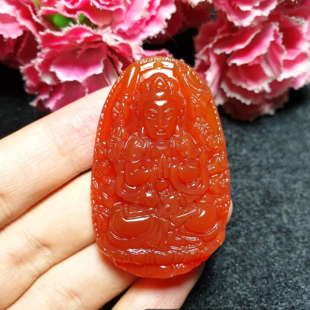 Phật bản mệnh agate cỡ lớn