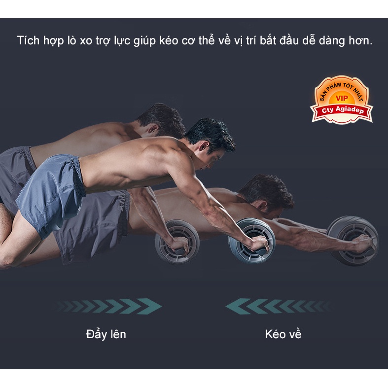 Con lăn điện tử REBOUND siêu xịn tập thể dục gym cơ bụng tay chân
