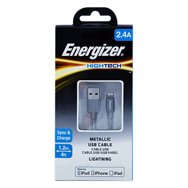 Cáp Sạc Energizer Lightning 1.2m Metallic - Hàng Chính Hãng