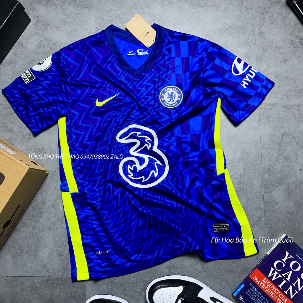 Set Bộ Thể Thao CLB Chelsea Sân Nhà Màu Xanh mùa giải 2021/22 - Vải Thái Chuẩn Áo Đá Banh Thi Đấu