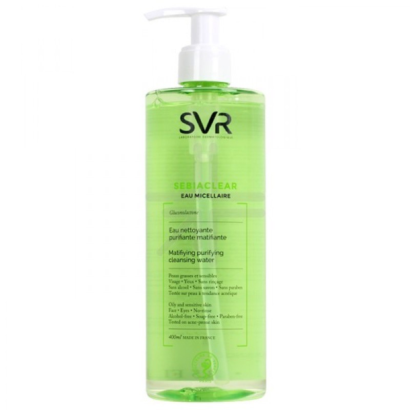  SVR Nước tẩy trang làm sạch và loại bỏ dầu SVR Sebiaclear Eau Micellaire 400ml