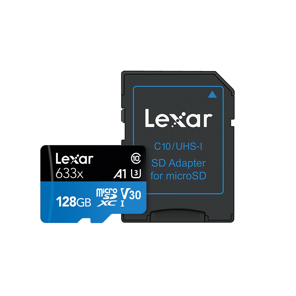 Thẻ nhớ MicroSDXC Lexar 128GB A1 V30 U3 4K 633x 95MB/s - With Adapter