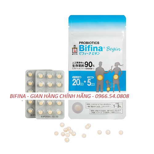 [Chính Hãng] Men Vi Sinh Bifina Begin Nhật Bản gói 30 viên