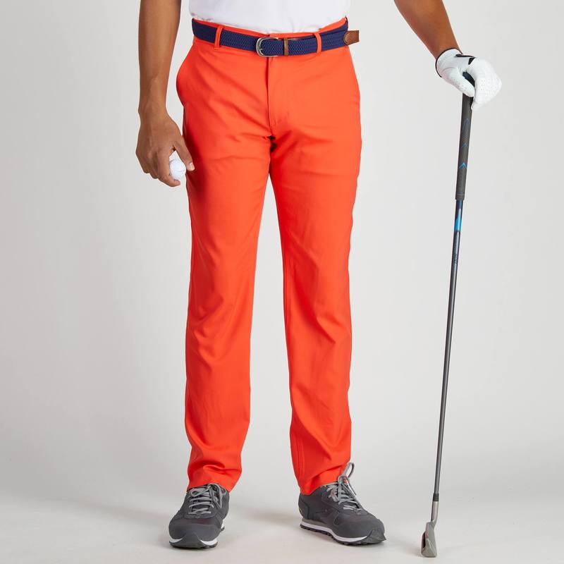 Quần dài chơi golf Decathlon INESIS trong thời tiết ấm áp cho nam đỏ size 46