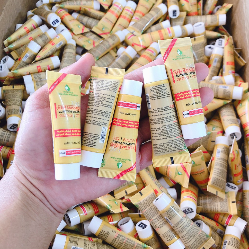 Kem Tan Mỡ Ngân Bình [Mẫu mới 10gr],  Kem Massage Gừng Ớt Chính Hãng