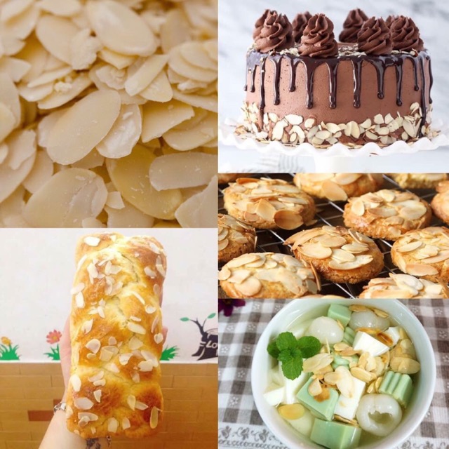 Hạnh nhân lát gói 1kg (còn sống)