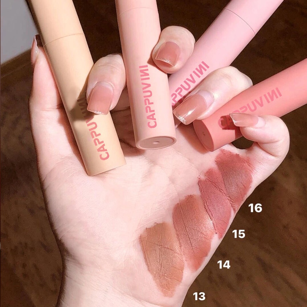 ✨✨Son kem Cappuvini màu lì chống thấm nước tự nhiên