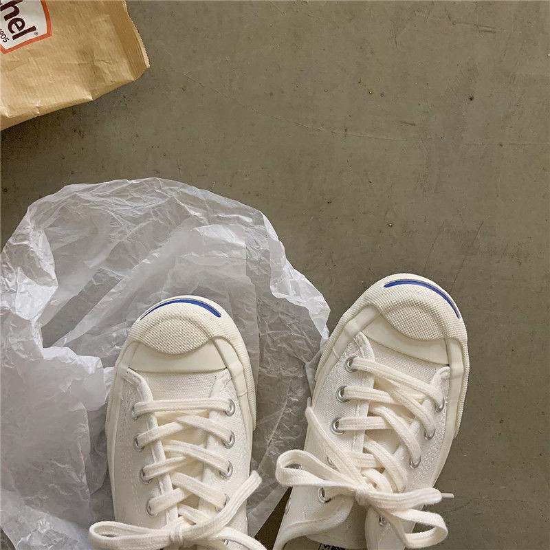 Giày lười vải canvas một nửa gót phong cách mùa hè năng động cho nữ