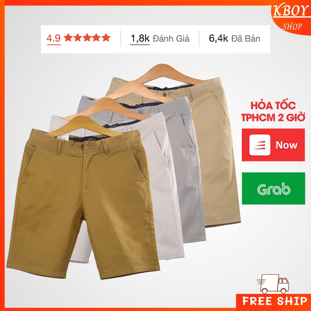 Quần Short Nam Kaki Kboy Shop Quần đùi kaki ngắn trơn đẹp, big size basic dễ phối đồ   - Q01