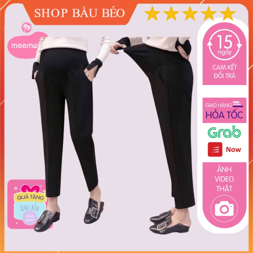 Quần bầu - quần baggy bầu công sở thiết kế trẻ trung hiện đại cho size từ 40 tới 70kg - giá sỉ