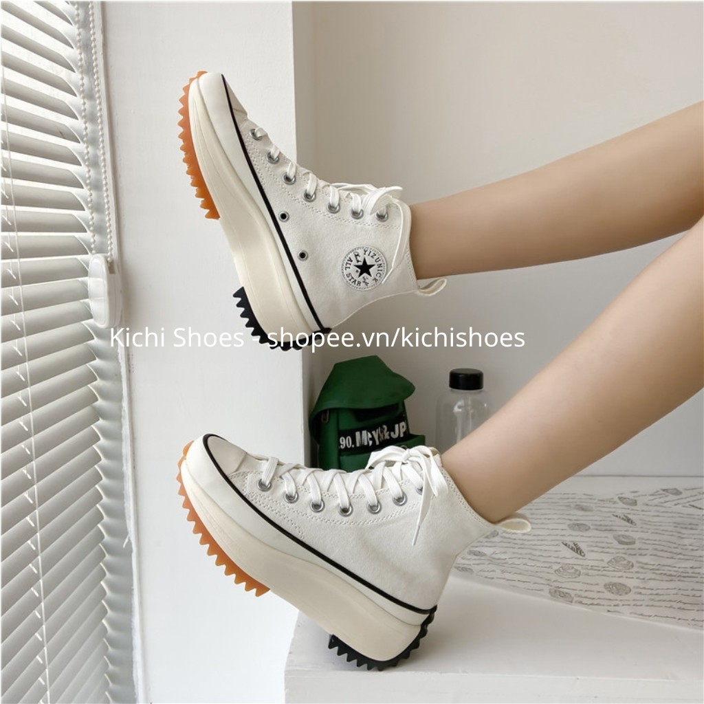 Giày thể thao nữ CVS trắng đen Run Star Hike JW Anderson Giày thể thao nữ cao cổ thấp cổ mã 560/1 - Kichi Shoes