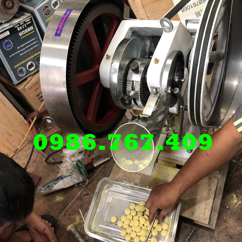 Máy dập viên nén tự động viên tảo, viên thuốc, viên phân bón cám mèo, chó