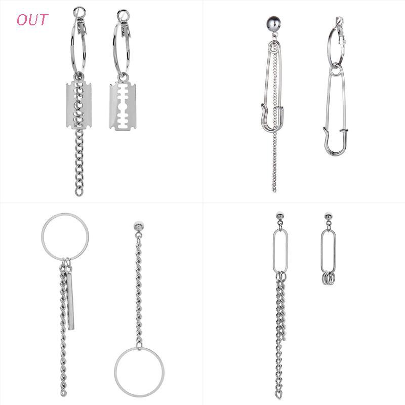 OUT 1 Pair Alloy Dropping Earrings Harajuku Punk Cool Chain Ear Pendant Dangle Gifts