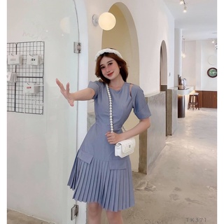 Đầm dự tiệc dập ly 2 màu