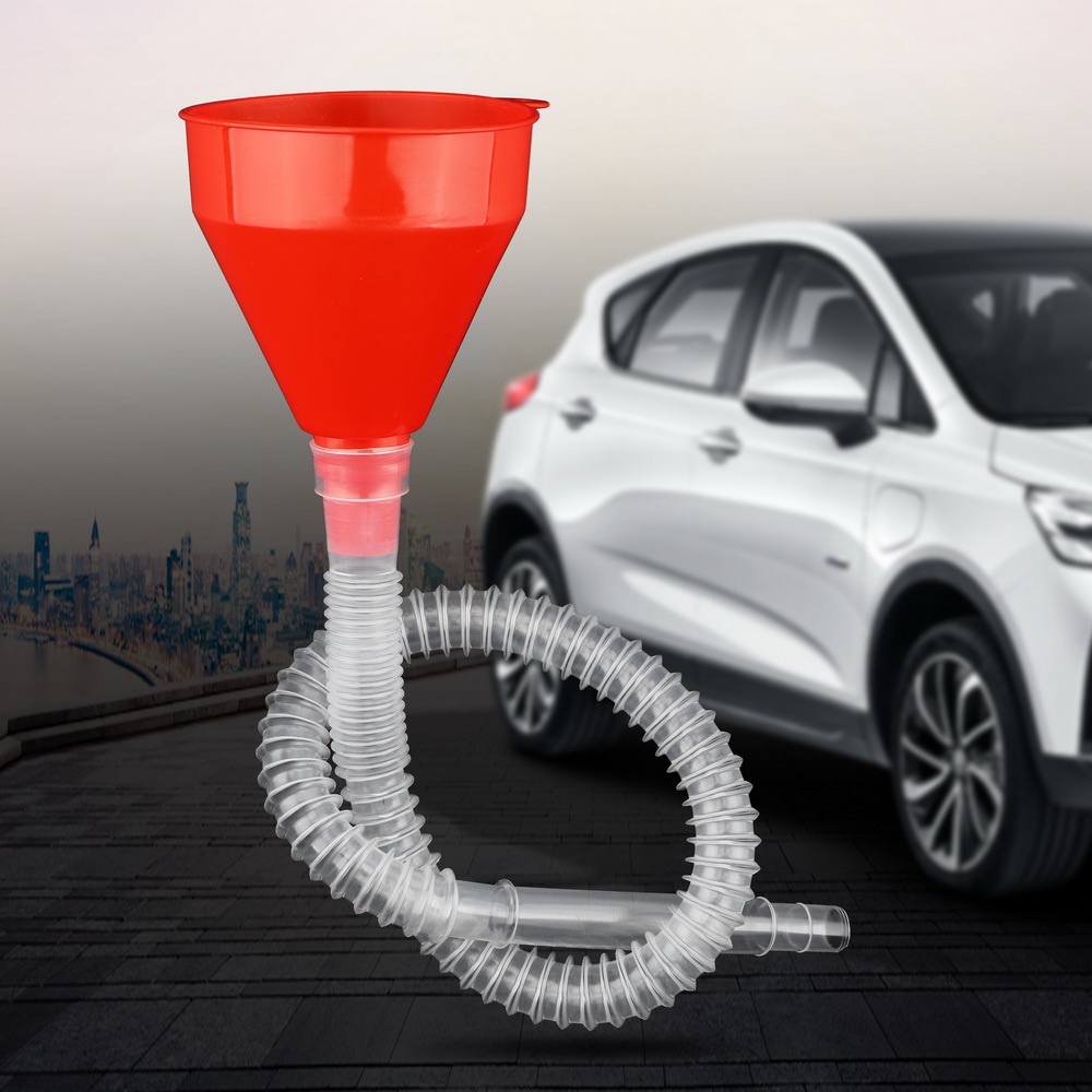 Phễu rót nhiên liệu 2 trong 1 bằng nhựa mềm linh hoạt cho xe hơi/xe tải/xe máy
