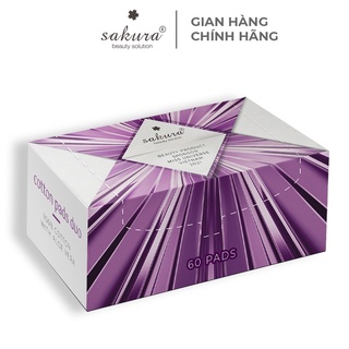 Bông tẩy trang Sakura 100% từ Nhật Bản - Phiên Bản Giới Hạn (60 miếng)