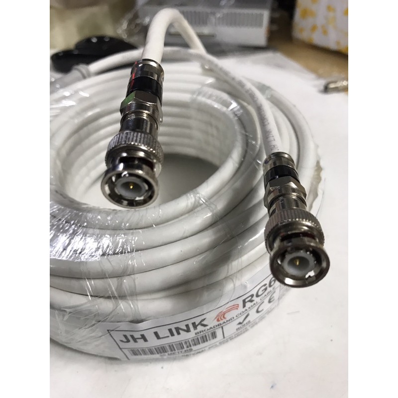 20m dây cáp tín hiệu rg6 75ohm JHLINK tặng kèm 2 đầu giắc đa dụng