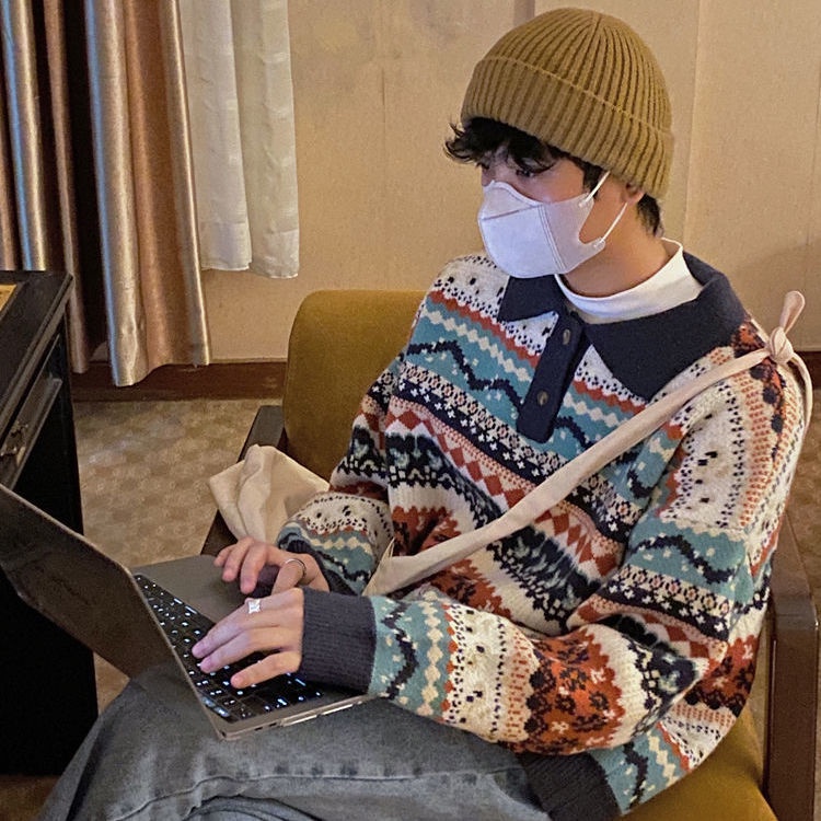 【Sweater】 Áo len cổ lọ phong cách cổ điển hợp xu hướng cho nam và nữ