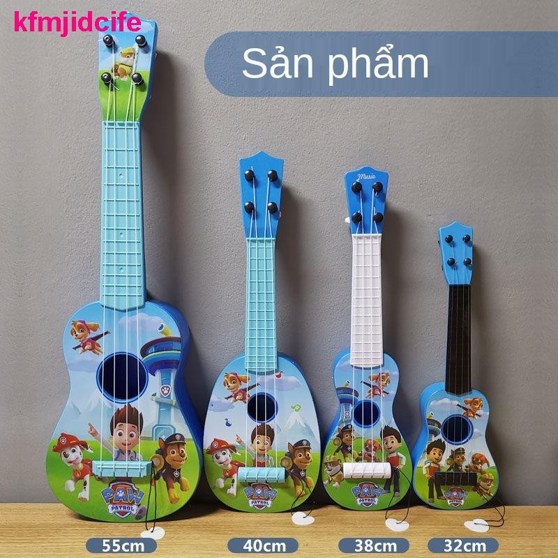 Đồ chơi giáo dục[Gửi lựa chọn + Gửi hướng dẫn] Đàn guitar trẻ em Ukulele hoạt hình giả nhạc cụ cậu bé đồ chơi