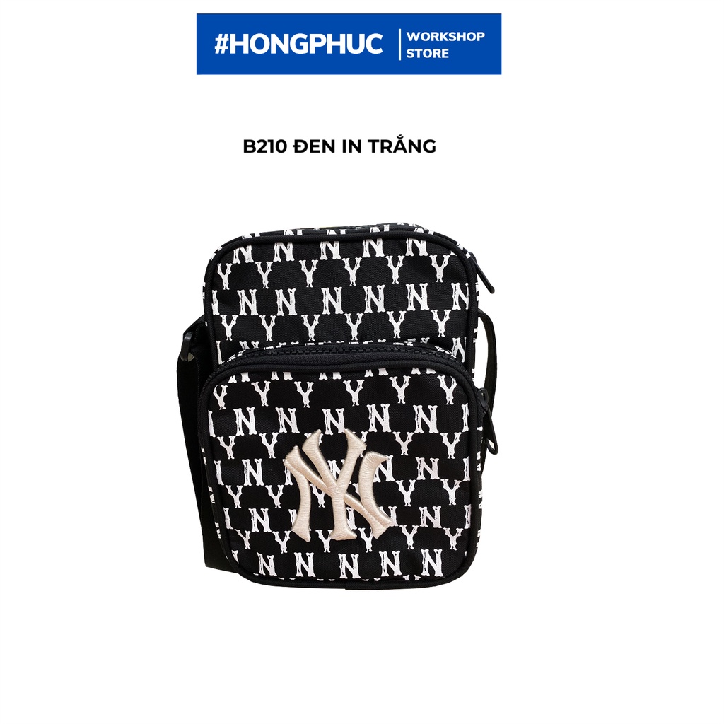 Túi đeo chéo B210 MLB MONOGRAM RAINBOW MINI BAG - đen in trắng