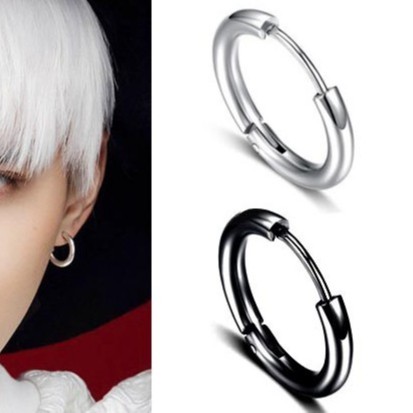 Bông tai nam nữ khoen tròn loại nhỏ 8mm ôm sát tai phụ kiện unisex idol kpop hàn quốc - namimi