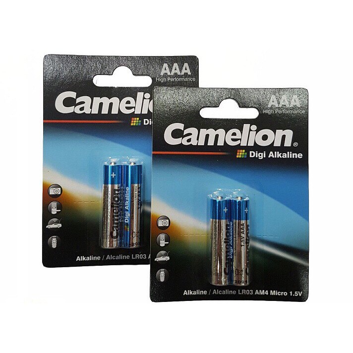 Pin AAA Camelion Alkaline Kiềm vỉ 2 viên chính hãng