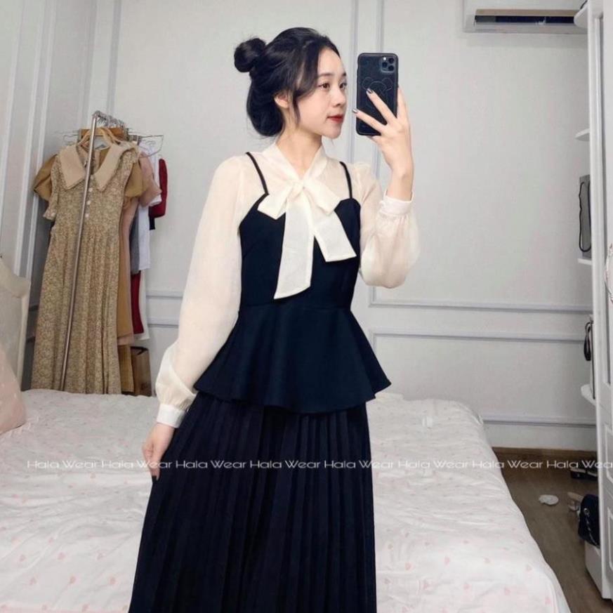 Set đồ nữ cá tính, set váy dài áo sơ mi đi chơi sang chảnh mùa hè đẹp YA139 .