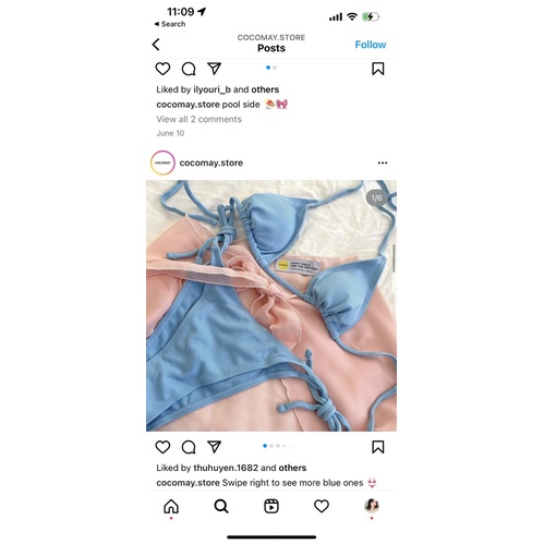 PASS bikini xanh baby COCOMAY