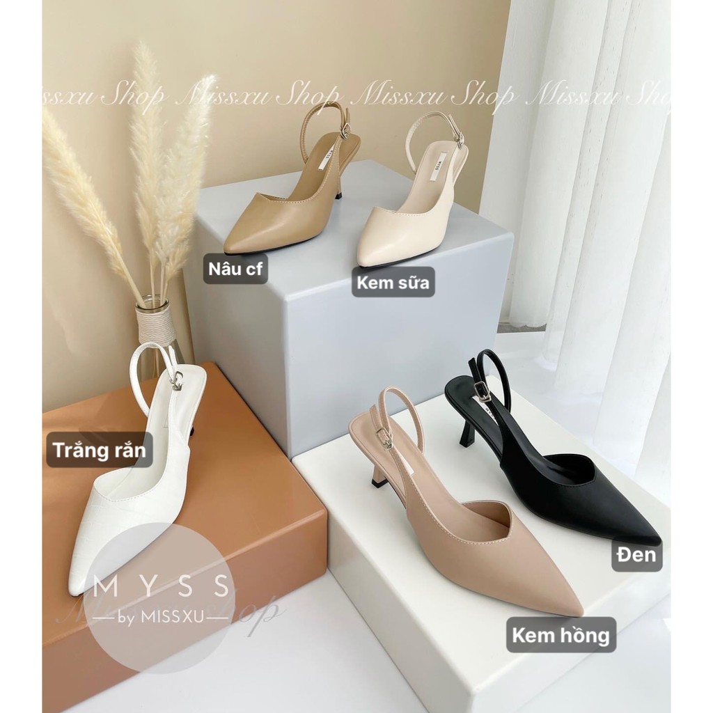 Giày nữ mũi nhọn khoét eo 5cm thời trang  MYSS - CG163