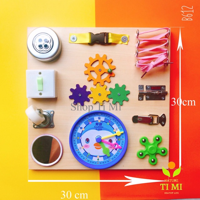 Bảng bận rộn 💖 Busy board 💖 Đồ chơi thông minh cho trẻ từ 6 tháng tuổi theo phương pháp montessori