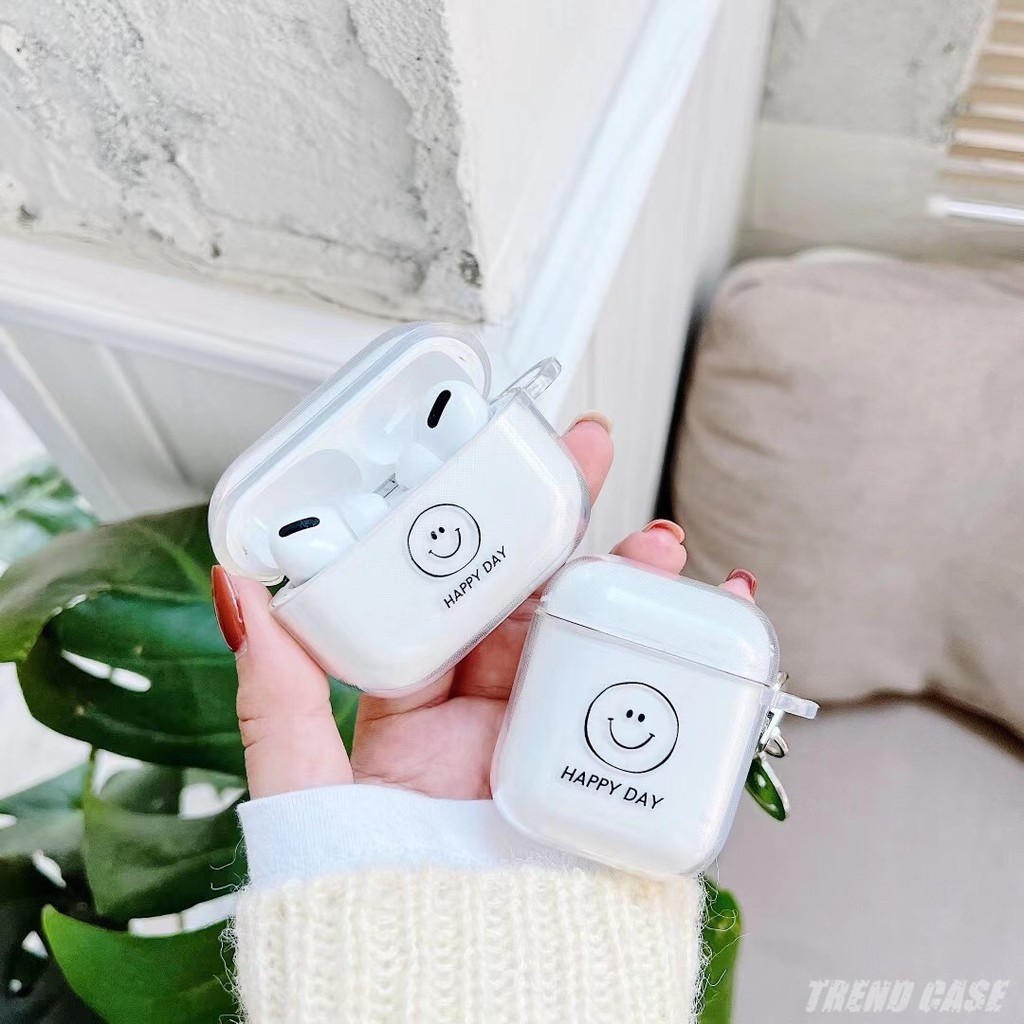 Hộp Đựng Tai Nghe Airpods 2 / 3 Hình Mặt Cười Dễ Thương