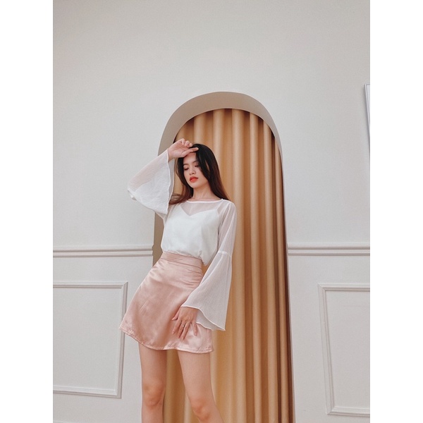 Áo kiểu nữ Voan xuyên thấu thiết kế REVERCLOTHINGS Nelly Blouse