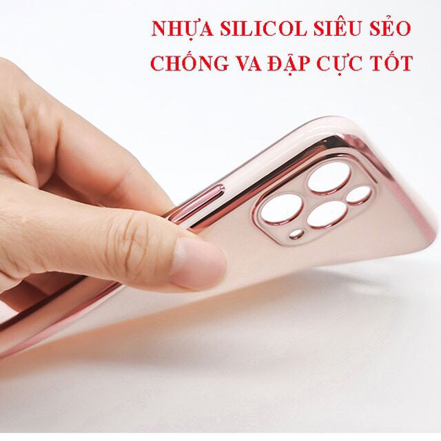 [ VIỀN VUÔNG ] Ốp mặt kính dẻo viền VUÔNG giống viền iphone 12, full mã iphone 6 đến 12promax