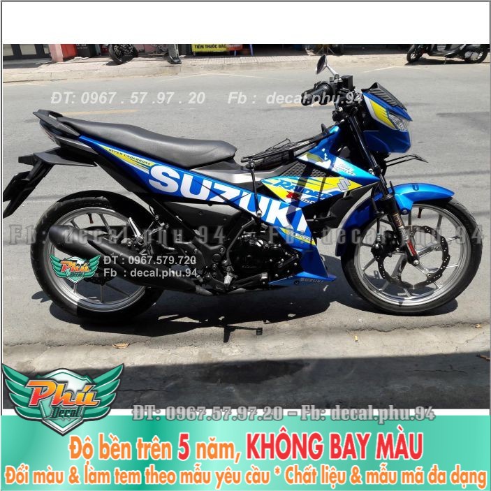 Tem rời Raider Xanh tráng (H) -1