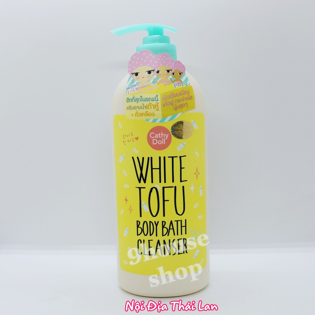01 Chai Sữa Tắm Đậu Hủ Cathy Doll White TOFU BODY BATH Cleanser 750ML Thái Lan
